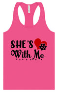 Load image into Gallery viewer, Cutesy She's With Me Women's Racerback Tank
