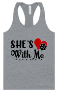 Load image into Gallery viewer, Cutesy She's With Me Women's Racerback Tank
