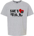 Load image into Gallery viewer, Cutesy She's With Me Children's Gildan Soft Shirt
