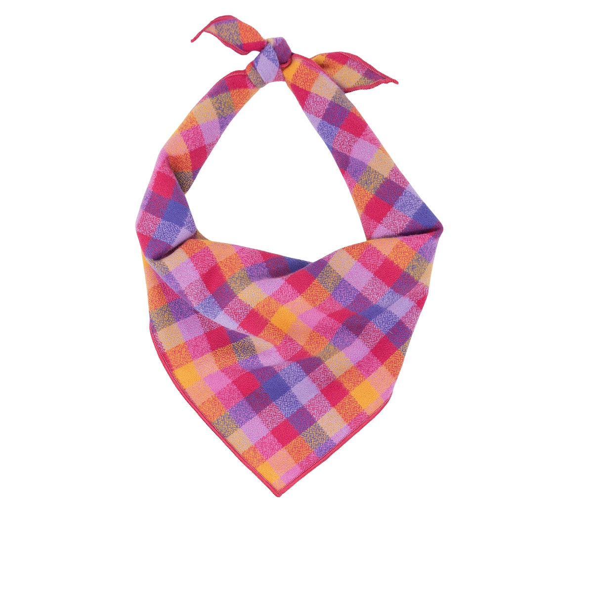 Valentine Bandana | Valentines Day Bandana | Pink Plaid Bandana, Plaid Bandana, Fall Bandana, High Quality Fabric, Pink, Blue, Orange - Southlake Paws
