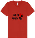 Load image into Gallery viewer, Cutesy He's With Me Unisex V-Neck Shirt
