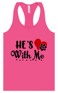 Load image into Gallery viewer, Cutesy He's With Me Women's Racerback Tank
