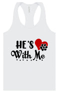 Load image into Gallery viewer, Cutesy He's With Me Women's Racerback Tank
