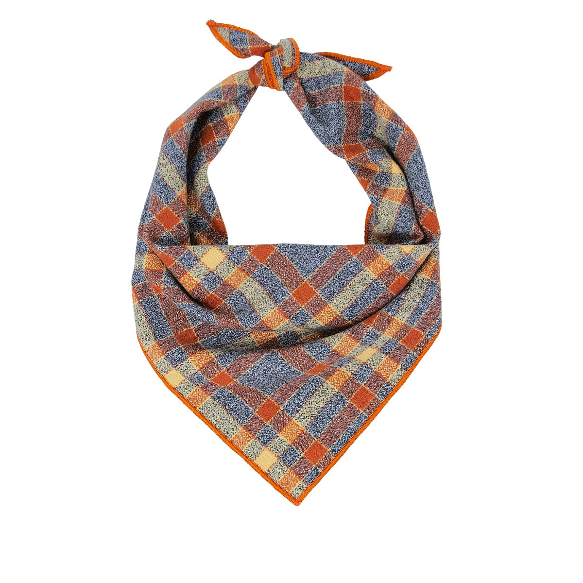 Flannel Dog Bandana, Plaid Bandana, Fall Bandana, High Quality Fabric, Rust, Grey - Southlake Paws