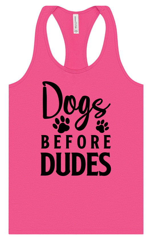 Dogs Before Dudes Women's Racerback Tank
