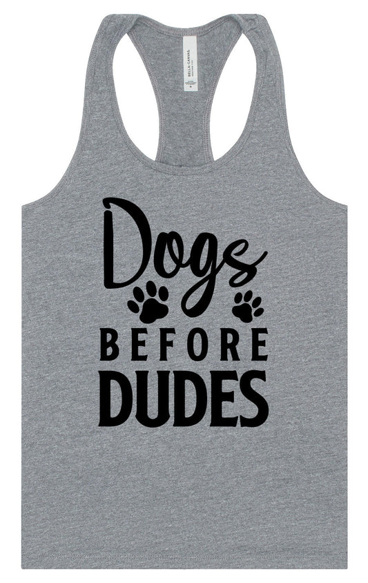 Dogs Before Dudes Women's Racerback Tank