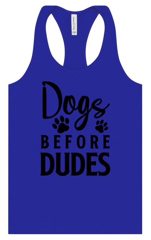 Dogs Before Dudes Women's Racerback Tank