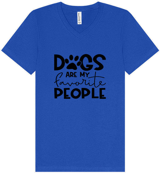 Dogs Are My Favorite People Unisex V-Neck Shirt