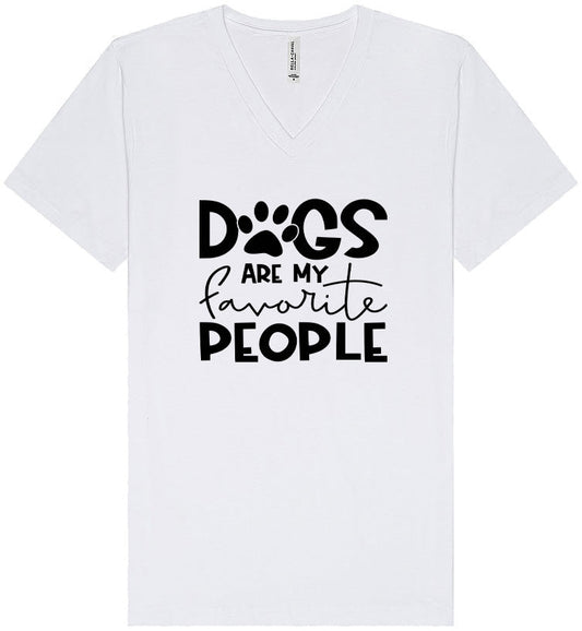 Dogs Are My Favorite People Unisex V-Neck Shirt