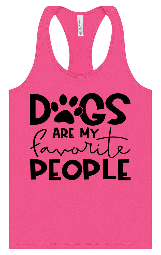 Dogs Are My Favorite People Women's Racerback Tank