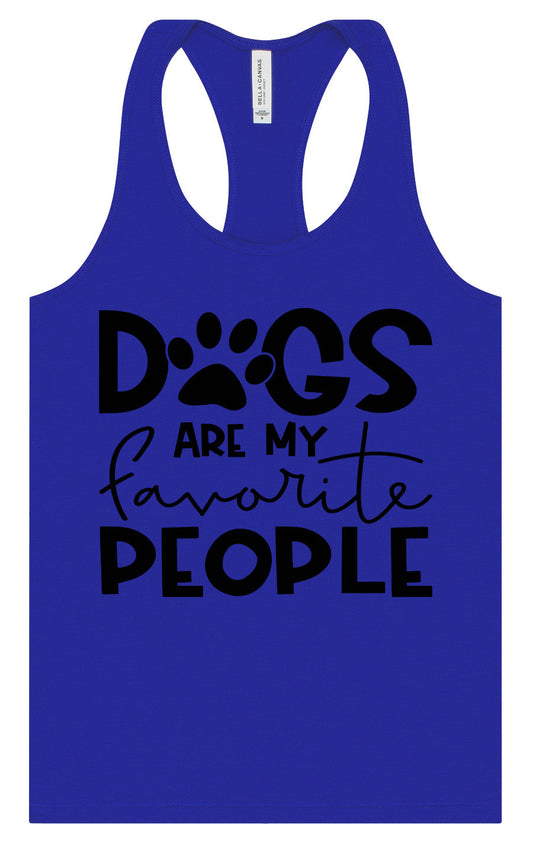 Dogs Are My Favorite People Women's Racerback Tank