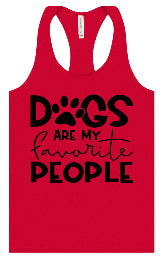 Dogs Are My Favorite People Women's Racerback Tank