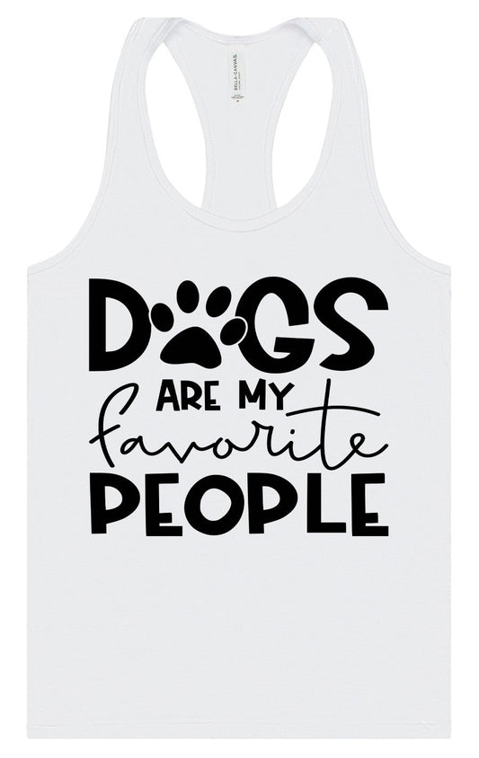 Dogs Are My Favorite People Women's Racerback Tank