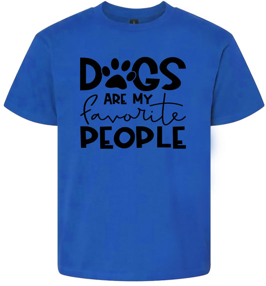 Dogs Are My Favorite People Children's Gildan Soft Shirt