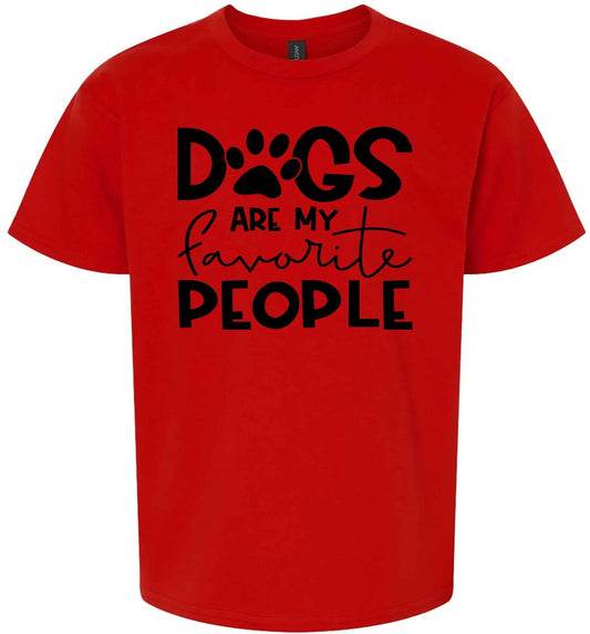 Dogs Are My Favorite People Children's Gildan Soft Shirt
