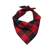 Plaid Bandana, Flannel Bandana, Dog Bandana, Fall Bandana, Christmas Bandana, Bufflao Plaid, Red Bandana