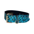 Load image into Gallery viewer, Turquoise & Black Classic Snake Collar With Gold Hardware
