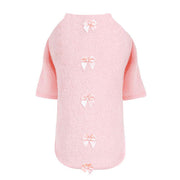 Dainty Bow Dog Sweater Peach