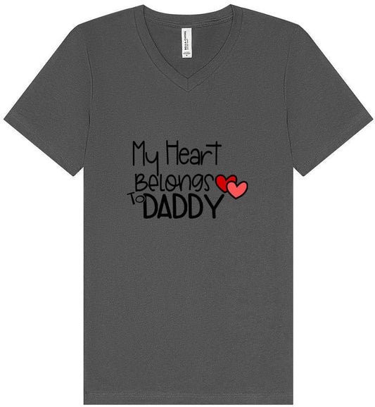 My Heart Belongs to Daddy Unisex V-Neck Shirt