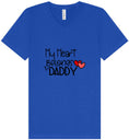 Load image into Gallery viewer, My Heart Belongs to Daddy Unisex V-Neck Shirt
