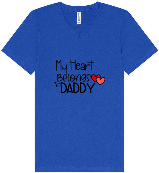 My Heart Belongs to Daddy Unisex V-Neck Shirt