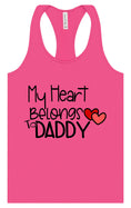 Load image into Gallery viewer, My Heart Belongs to Daddy Women's Racerback Tank
