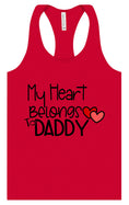 Load image into Gallery viewer, My Heart Belongs to Daddy Women's Racerback Tank
