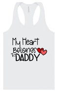 Load image into Gallery viewer, My Heart Belongs to Daddy Women's Racerback Tank
