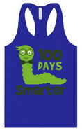 Load image into Gallery viewer, 100 Days Smarter Green Worm Women's Racerback Tank
