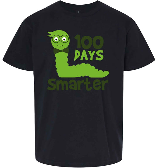 100 Days Smarter Green Worm Children's Gildan Soft Shirt