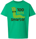 Load image into Gallery viewer, 100 Days Smarter Green Worm Children's Gildan Soft Shirt
