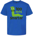 Load image into Gallery viewer, 100 Days Smarter Green Worm Children's Gildan Soft Shirt
