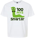 Load image into Gallery viewer, 100 Days Smarter Green Worm Children's Gildan Soft Shirt
