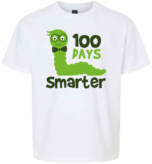 100 Days Smarter Green Worm Children's Gildan Soft Shirt