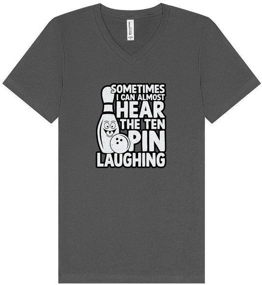 Ten Pin Laughing Unisex V-Neck Shirt