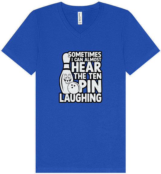 Ten Pin Laughing Unisex V-Neck Shirt