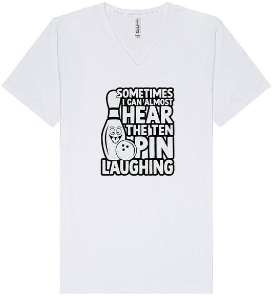 Ten Pin Laughing Unisex V-Neck Shirt