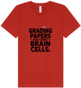 Load image into Gallery viewer, Grading Papers, Losing Brain Cells Unisex V-Neck Shirt
