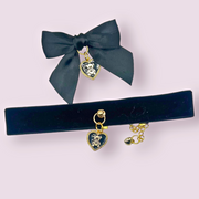 Lux Velvet Bear Dog Necklace 