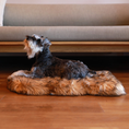 Load image into Gallery viewer, PupRug Faux Fur Orthopedic Dog Bed - Curve Sable Tan

