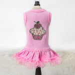 Lil Miss Cupcake Dog Dress Pink