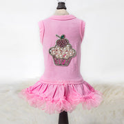 Lil Miss Cupcake Dog Dress Pink