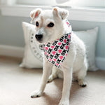Valentine Bandana | Valentines Day Bandana | XOXO with Pink Hearts