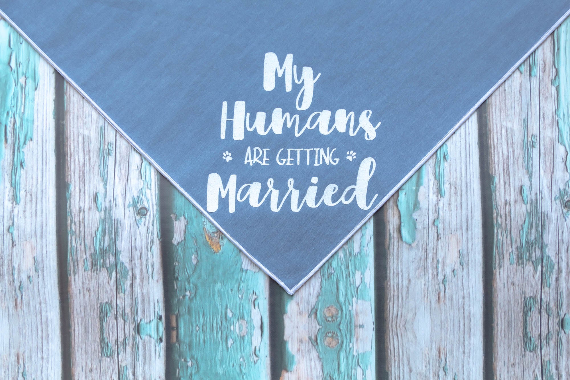 Engagement Bandana, Denim My Humans are Getting Married, Wedding Bandana, Dog Wedding - Southlake Paws