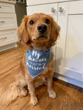Load image into Gallery viewer, Engagement Bandana, Denim My Humans are Getting Married, Wedding Bandana, Dog Wedding
