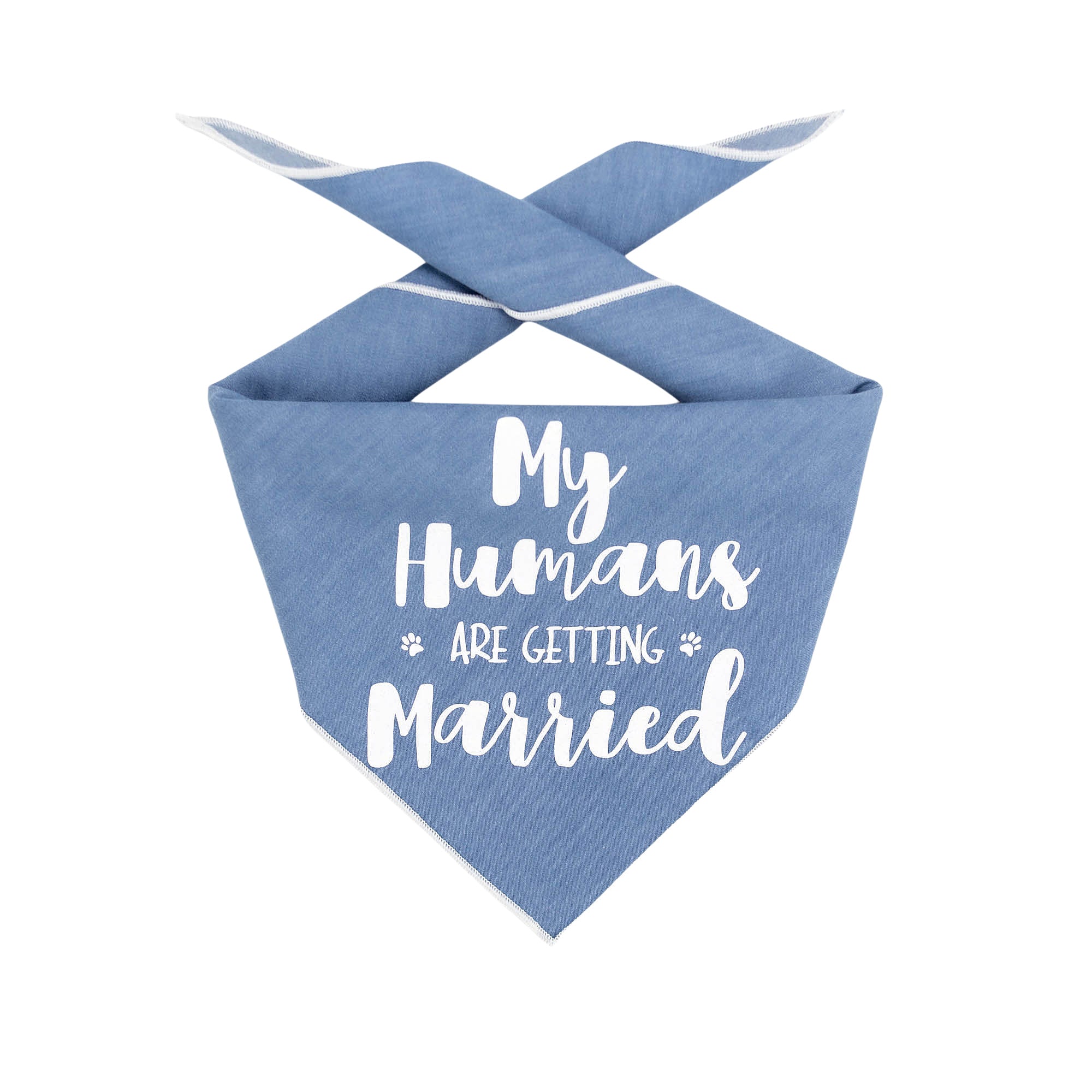 Engagement Bandana, Denim My Humans are Getting Married, Wedding Bandana, Dog Wedding - Southlake Paws