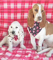 Valentine Bandana | Valentines Day Bandana | Red Hearts Valentine Dog Bandana