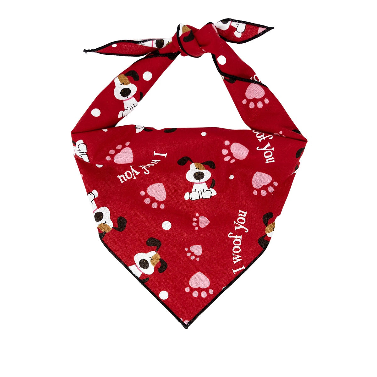 Valentine Bandana | Valentines Day Bandana | Valentine Dog Bandana, Red Valentine, I woof you - Southlake Paws