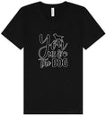 Load image into Gallery viewer, You, Me, and the Dog  Unisex V-Neck Shirt
