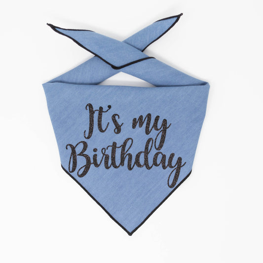 Birthday Bandana, Dog Birthday |  Birthday Dog Bandana | Happy Birthday Bandana, It's My Birthday Denim - Southlake Paws